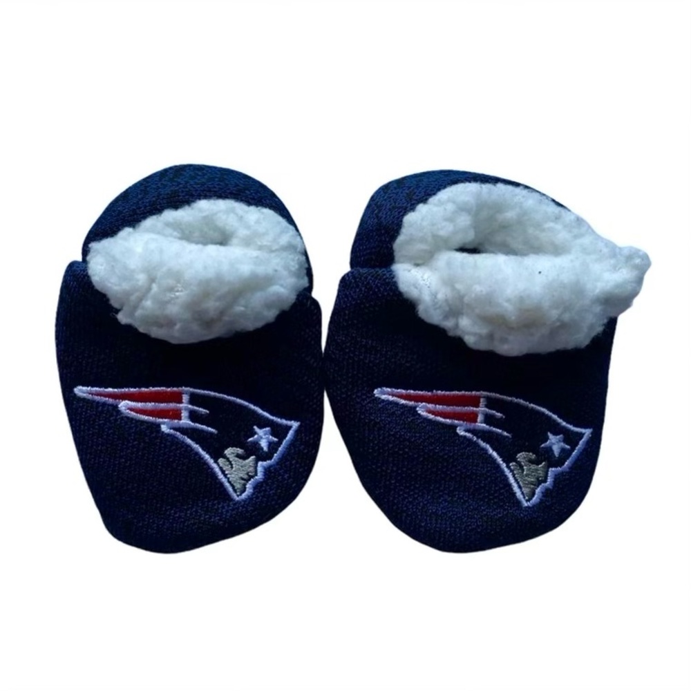 NFL New England Patriots Baby Booties Slippers Infant 4” ~ Great Gift!